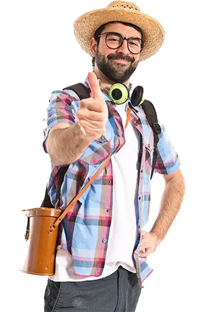 A happy traveller