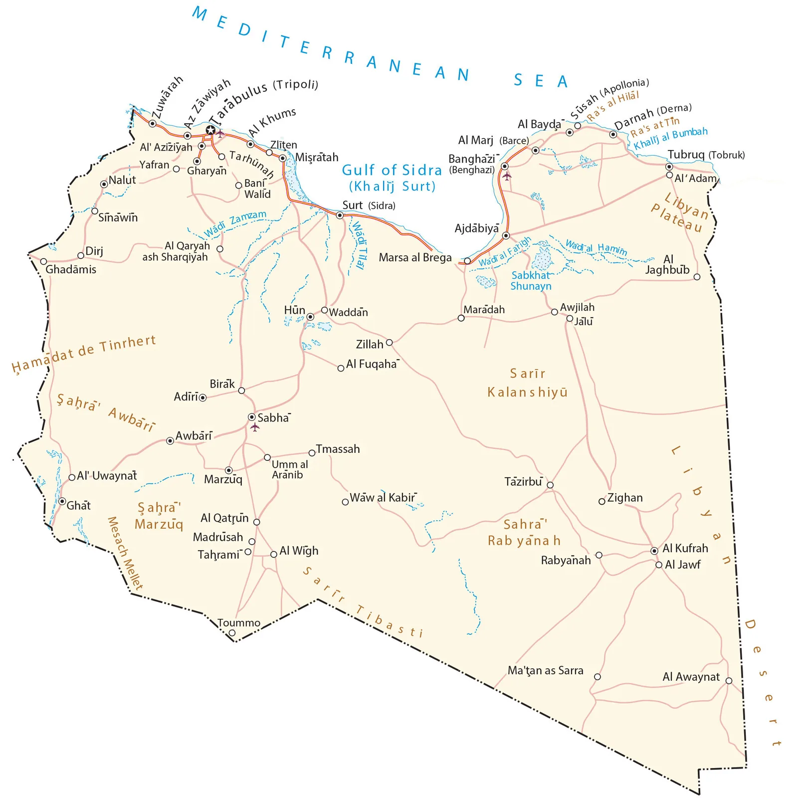 Map of Libya